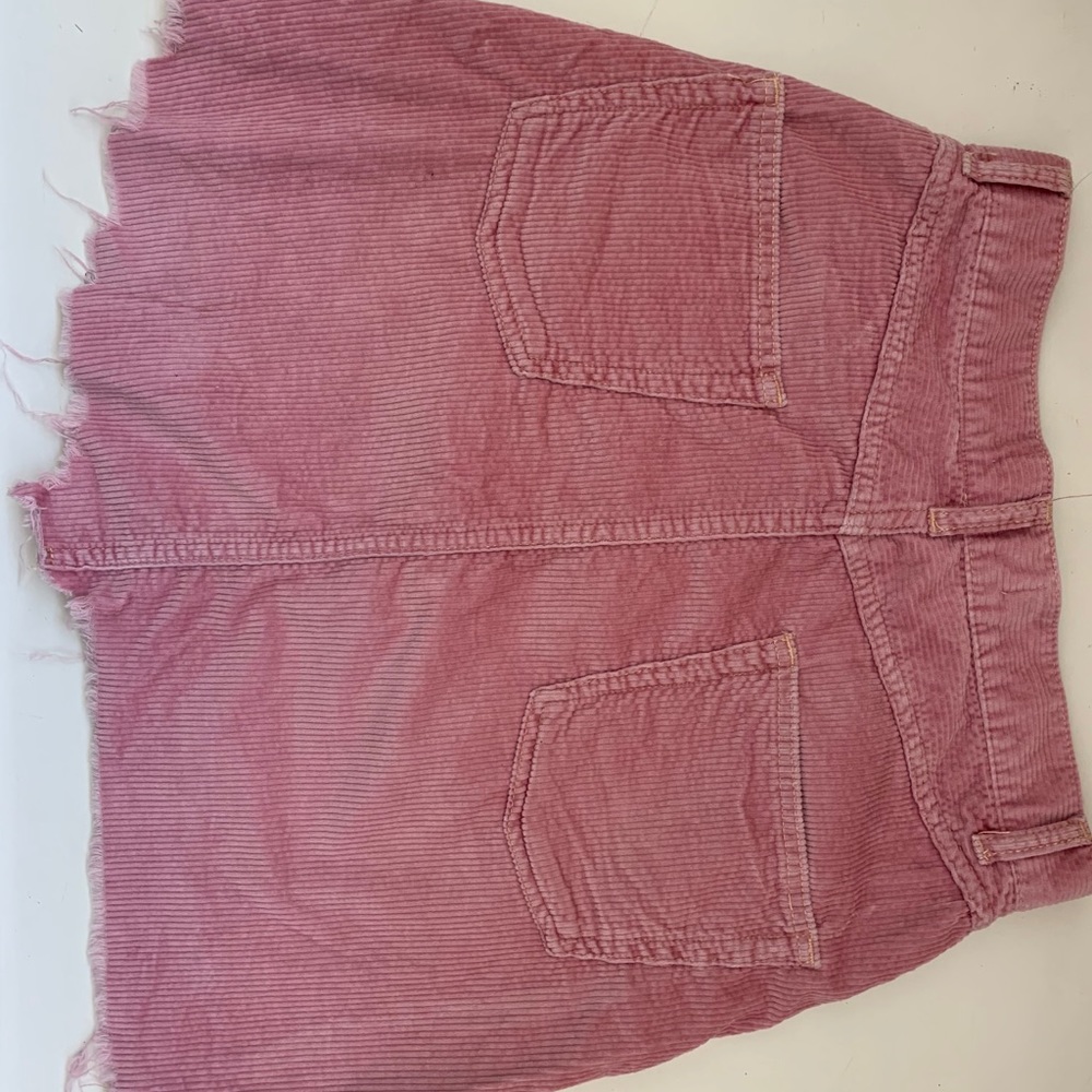Zara neutral pink corduroy skirt